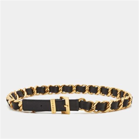 chanel black leather chainlink belt|Chanel belts official website.